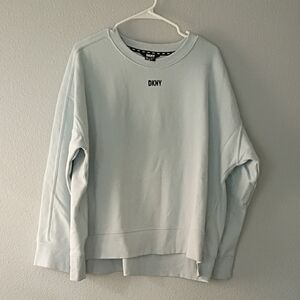 DKNY Women's Light Blue Crewneck Sweater